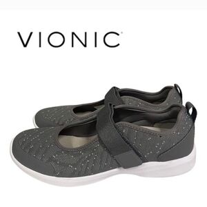 Vionic Women's Charcoal Athletic Mary Jane Shoes